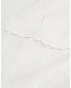 Robe courte en maille blanche