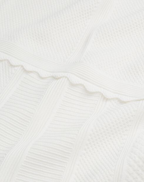 Robe courte en maille blanche