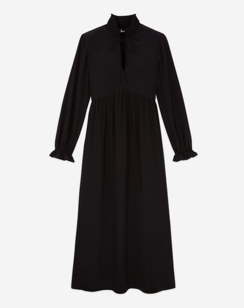 Robe longue 100% Soie noire