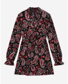 Robe courte imprimée noire