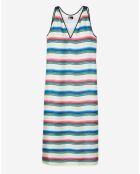 Robe longue imprimée multicolore