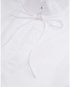 Robe longue avec broderie anglaise blanche