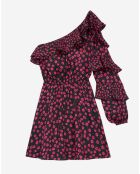 Robe courte imprimée rose