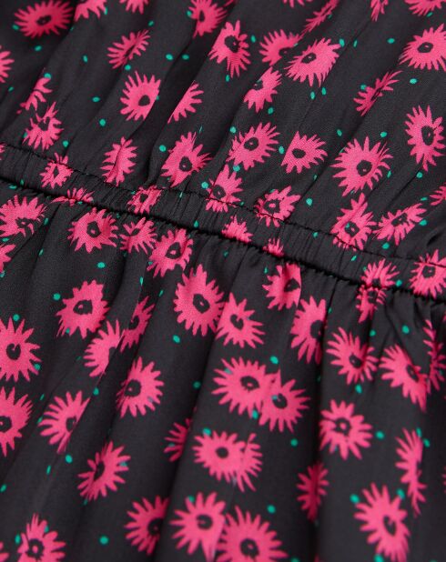 Robe courte imprimée rose