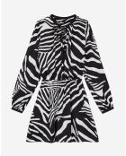 Robe courte imprimée noire