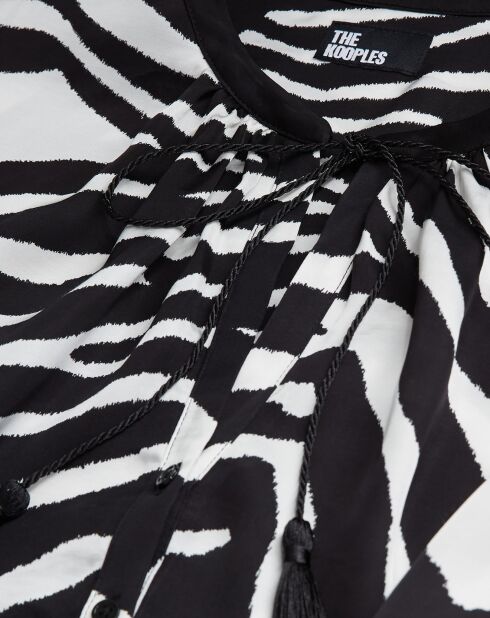 Robe courte imprimée noire