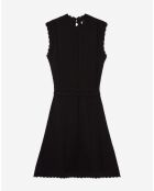 Robe courte en maille noire