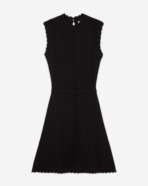 Robe courte en maille noire