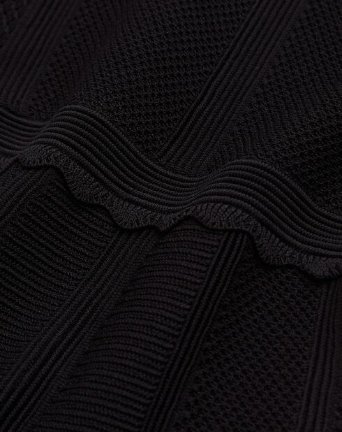 Robe courte en maille noire