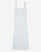 Robe longue avec boutonnage verte