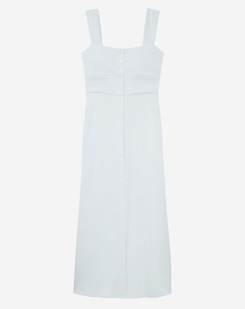 Robe longue avec boutonnage verte