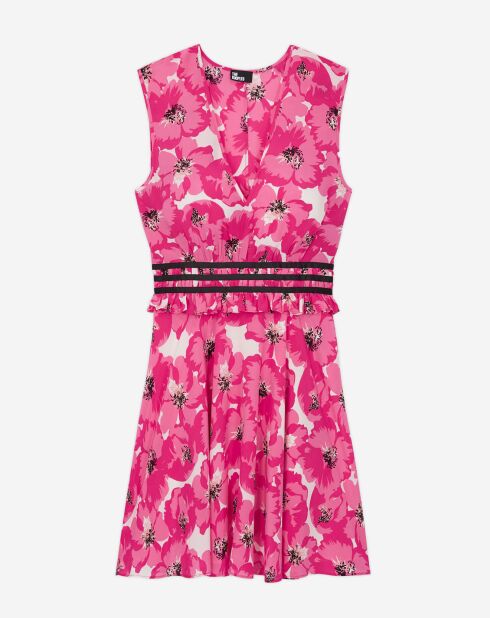 Robe courte imprimée rose