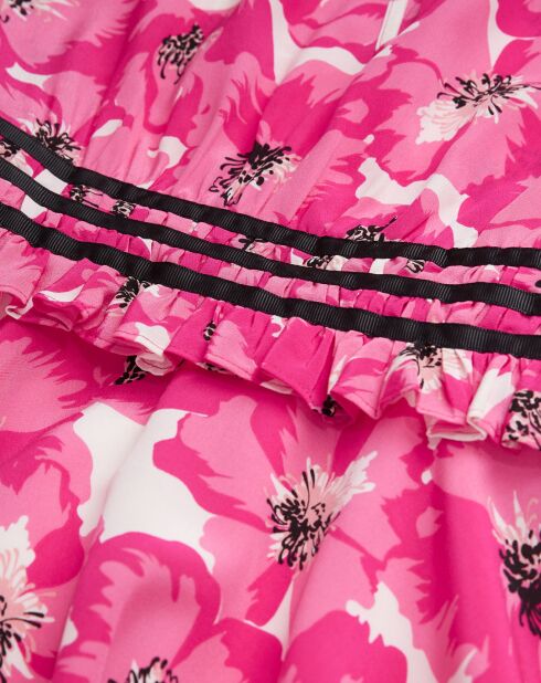 Robe courte imprimée rose