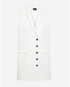 Robe courte en crêpe blanche