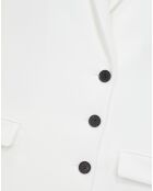 Robe courte en crêpe blanche