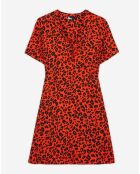 Robe courte léopard orange