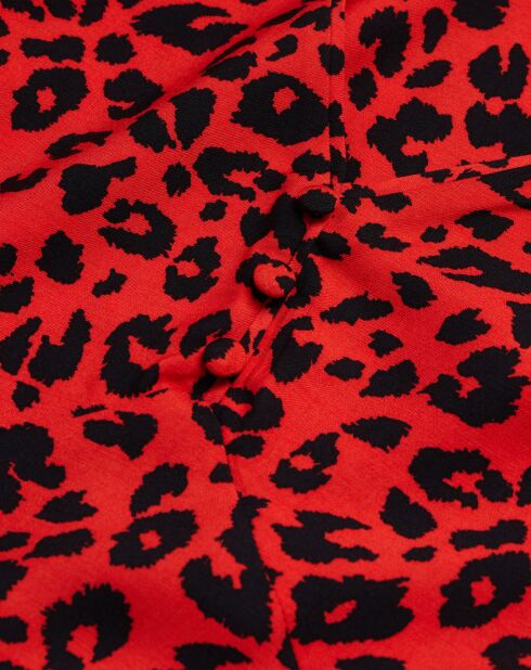 Robe courte léopard orange