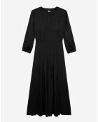 Robe courte avec plissage noire