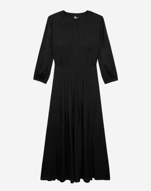 Robe courte avec plissage noire