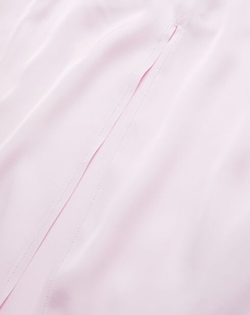 Robe courte avec plissage rose