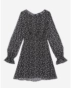 Robe courte imprimée noire