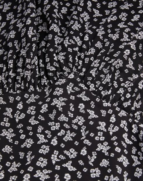 Robe courte imprimée noire