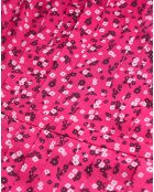 Robe courte imprimée avec plissage rose