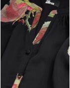 Robe longue imprimée noire