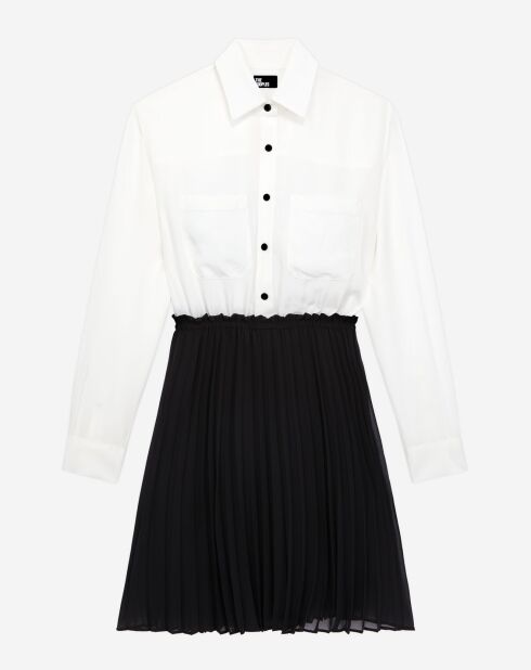 Robe courte plissée noire