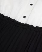Robe courte plissée noire