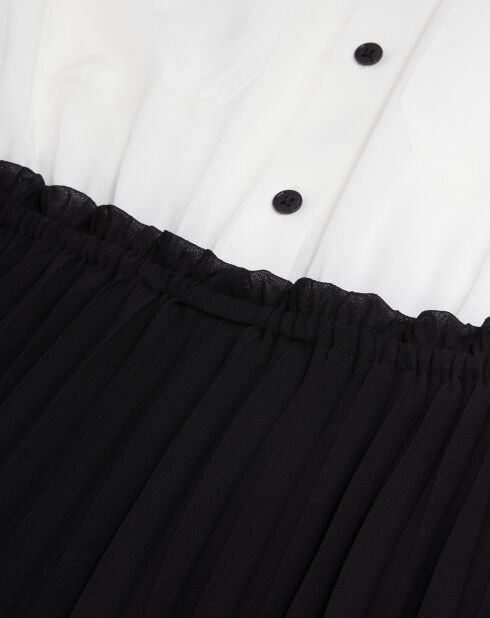 Robe courte plissée noire