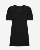 Robe courte en crêpe noire