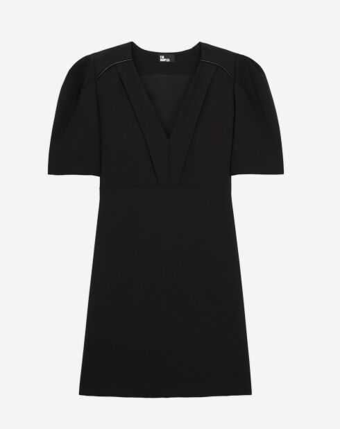 Robe courte en crêpe noire