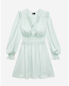 Robe courte avec fronces bleue