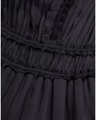 Robe longue à fronces noire