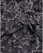 Robe portefeuille courte imprimé noire