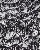 Robe portefeuille courte imprimé noire
