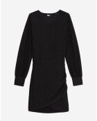 Robe courte effet pailleté noire