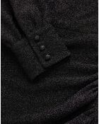 Robe courte effet pailleté noire
