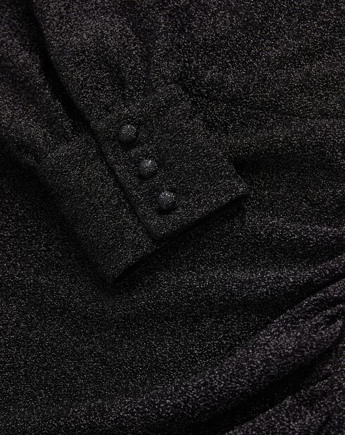 Robe courte effet pailleté noire