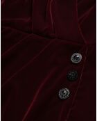 Robe courte en Velours bordeaux