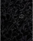 Robe courte en velours dévoré noire