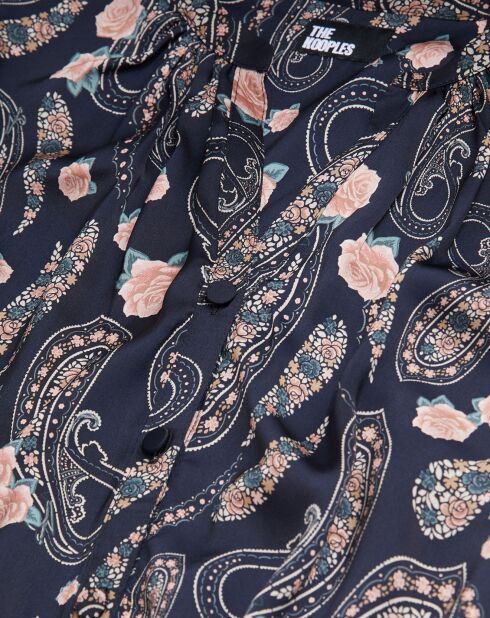 Robe longue imprimée noire