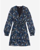 Robe courte imprimée bleue