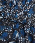 Robe courte imprimée bleue