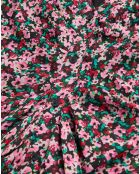 Robe imprimée courte avec fronces multicolore