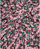Robe courte imprimée avec drapé multicolore