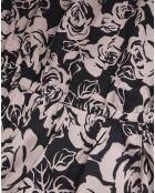 Robe mi-longue imprimée noire