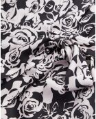Robe portefeuille courte imprimé noire