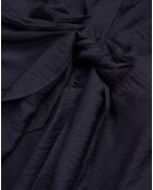 Robe courte avec drapé bleu marine